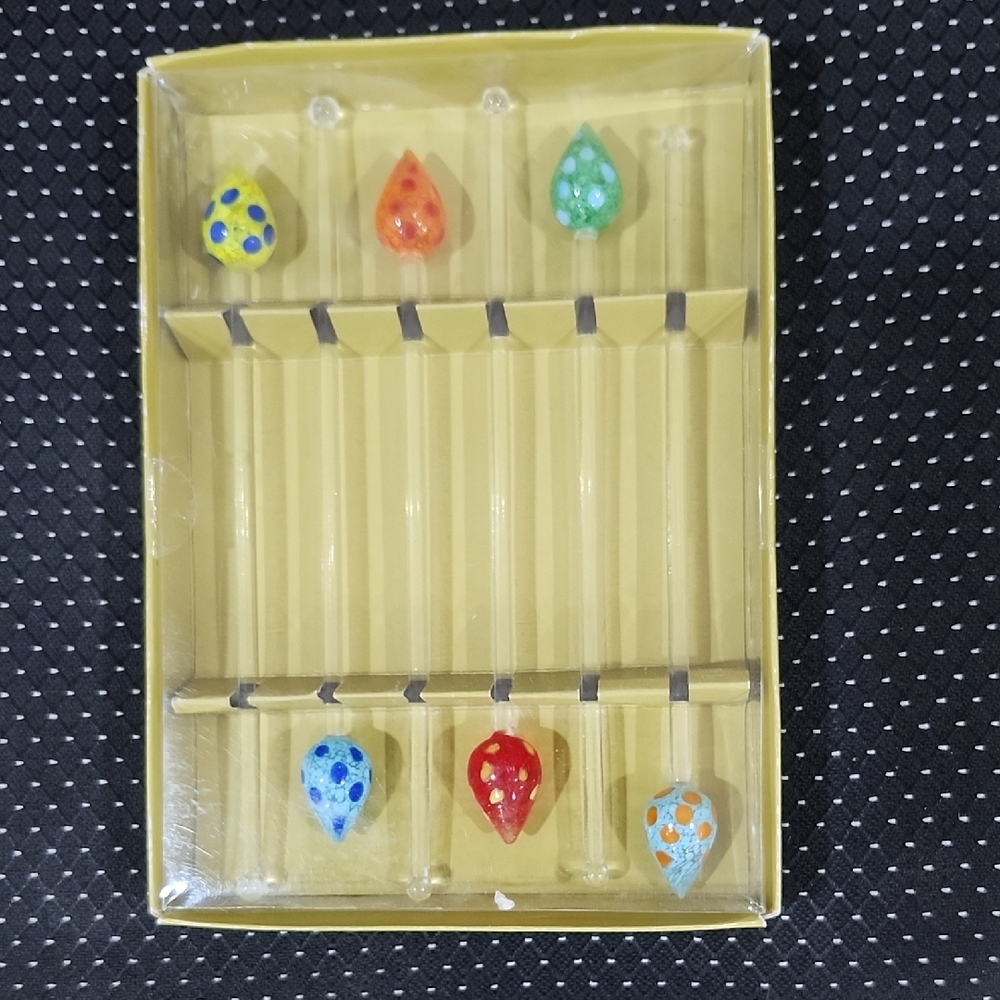 PIER 1 IMPORTS BLOWN GLASS STIR STICKS